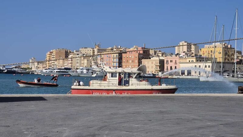 Porto di Trapani, esercitazione complessa di security ed antincendio
