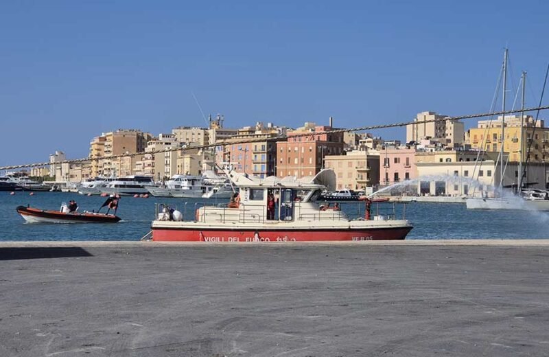 Porto di Trapani, esercitazione complessa di security ed antincendio