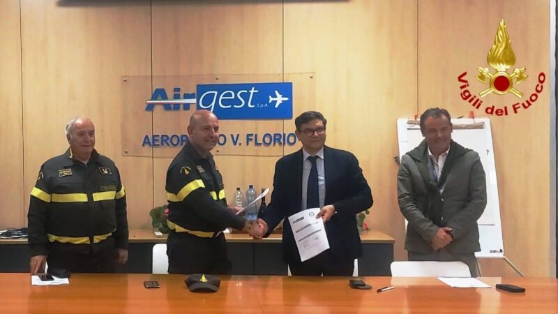 Si rafforza l’intesa tra Aeroporto di Trapani e Vigili del Fuoco