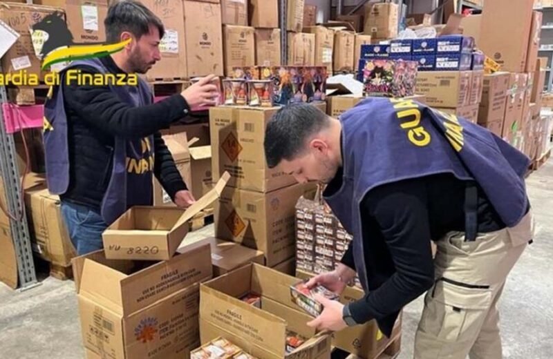 Capodanno sicuro, la finanza sequestra 18 quintali di fuochi d’artificio, un arresto e 14 denunciati