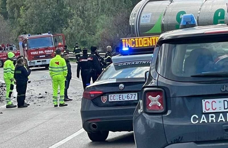 Auto contro cisterna sulla statale Palermo-Agrigento, due i morti