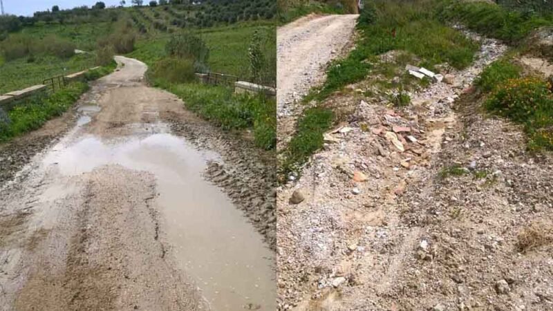 Calatafimi, sono iniziati i lavori sulla SP33 di Fiumefreddo, silenzio sulla strada di Arcauso