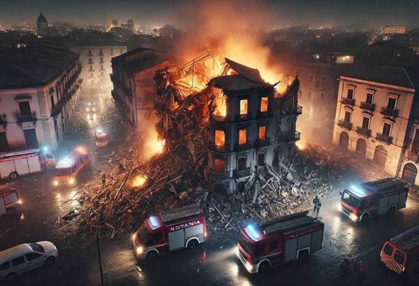 Esplosione per una fuga di gas a Catania, crolla una palazzina, almeno dieci i feriti [VIDEO]