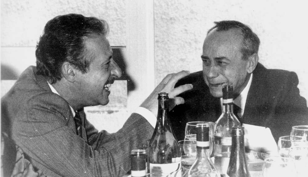 Sciascia e Paolo Borsellino (25 gennaio 1988)