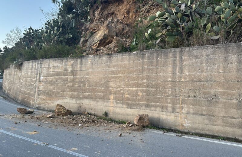 Chiuso un tratto della statale 113 in contrada Carabona a Calatafimi