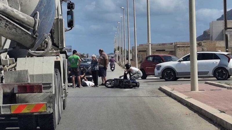 Incidente stradale sul lungomare Dante Alighieri, un ferito
