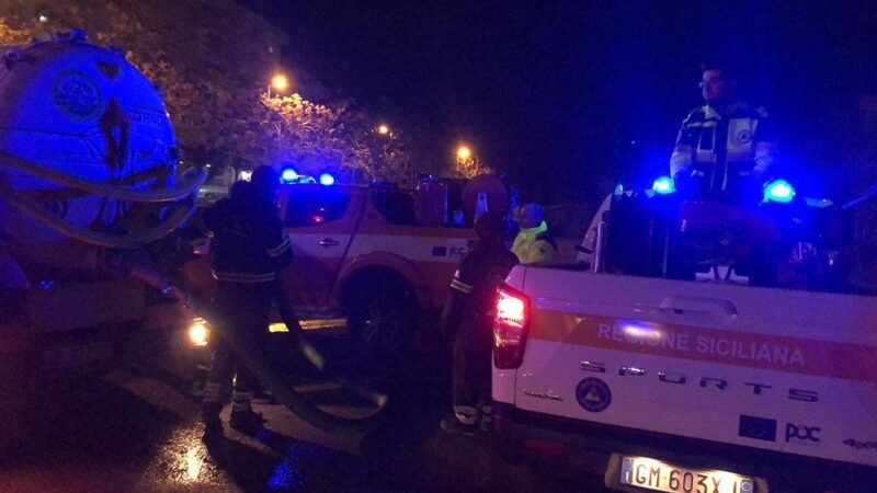Maltempo in Sicilia, la protezione civile in campo per l’emergenza