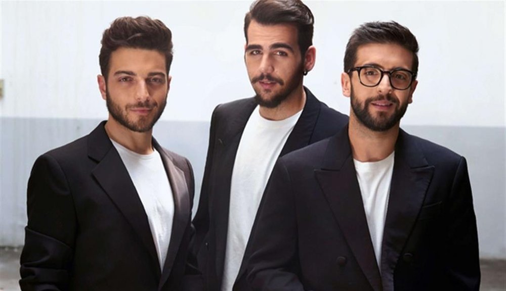 Il trio il Volo composto da: Gianluca Ginoble, Ignazio Boschetto (al centro) e Piero Barone