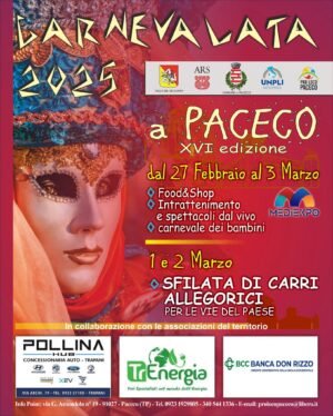 locandina carnevale paceco 2025