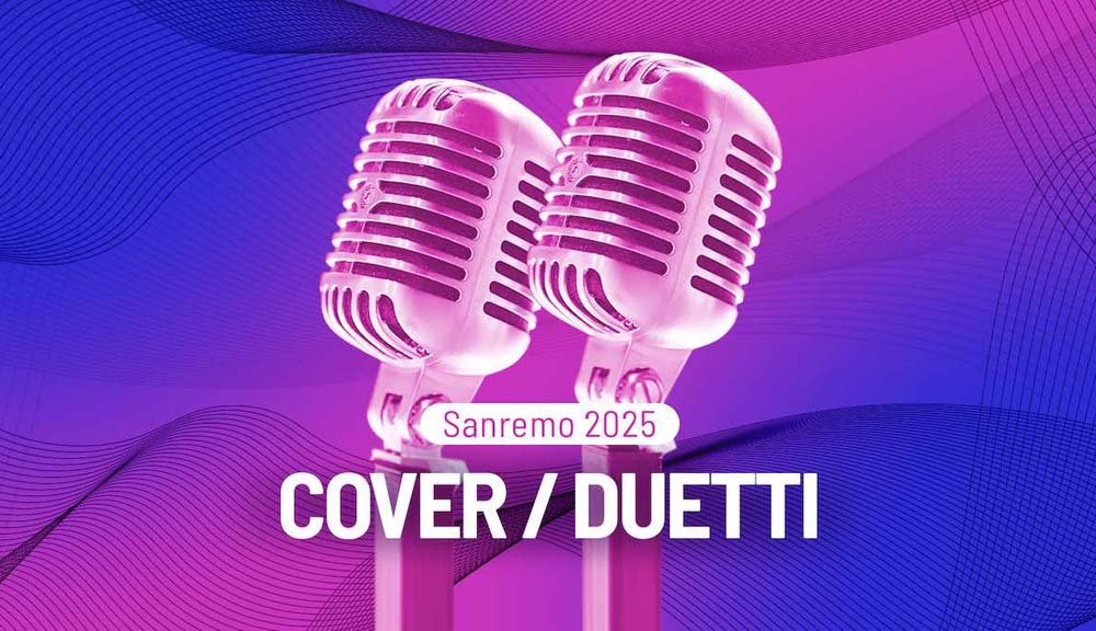 Mucrofoni che indicano la serata cover eduetti a sanremo