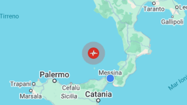 Forte scossa di terremoto nel messinese, magnitudo tra 4.8 e 5.3