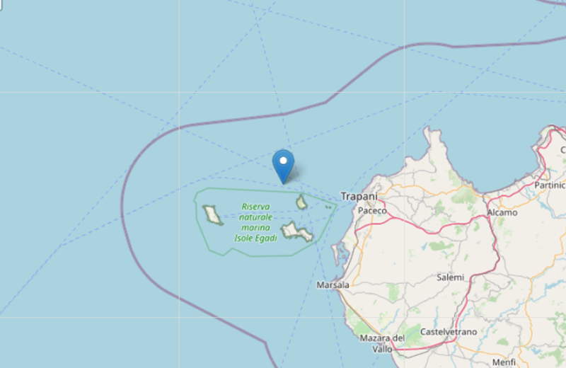 Terremoto di magnitudo 4.0 a largo delle Egadi