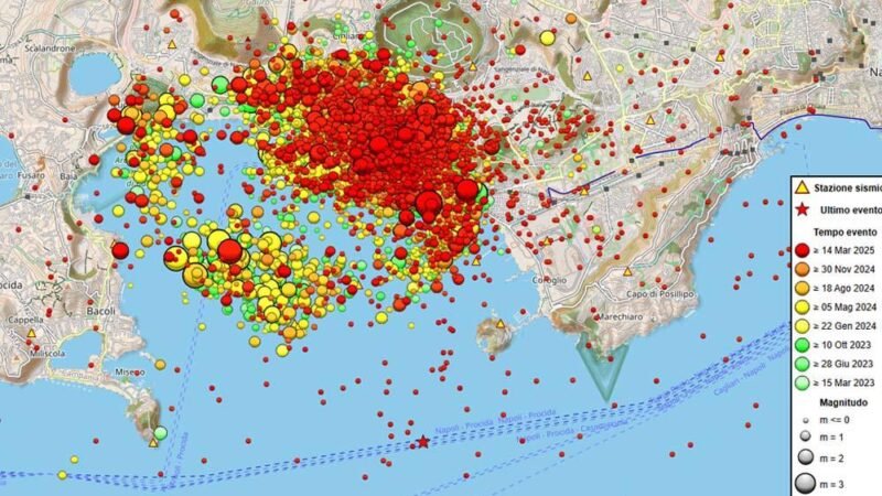 Campi Flegrei scossa di magnitudo 3.5 alle 19:44