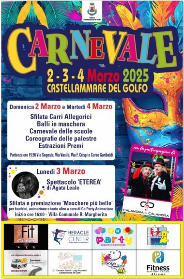 Locandina carnevale 2025 castellammare del golfo