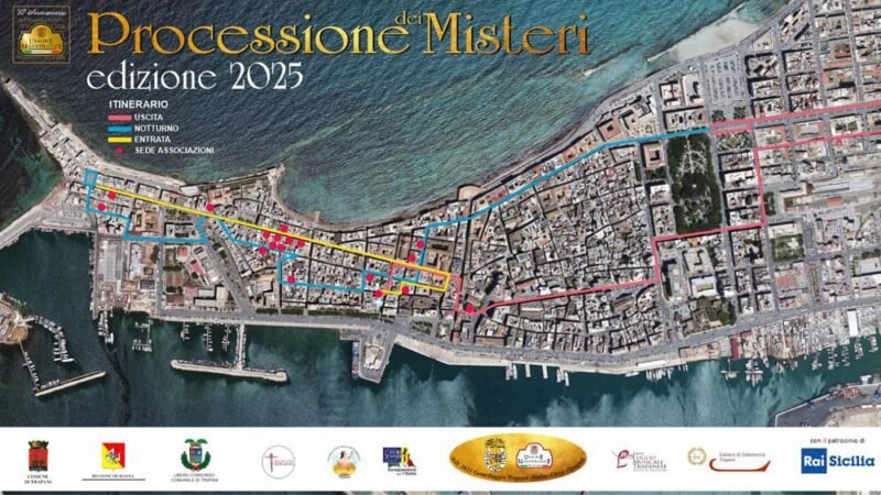 I Misteri di Trapani: il percorso ufficiale della processione 2025