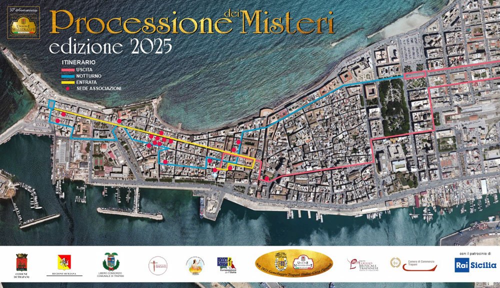 itimerario misteri trapani 2025