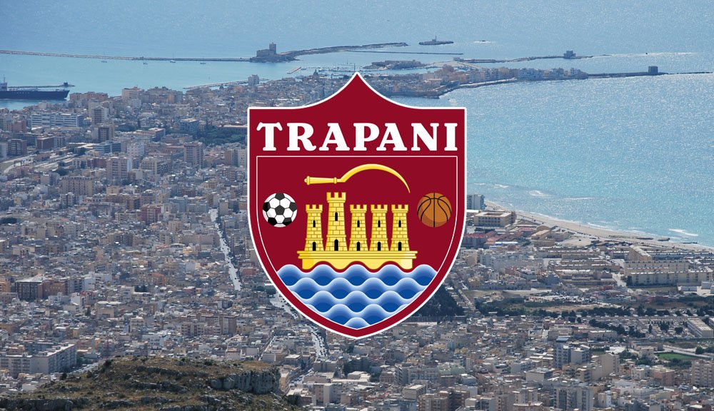 panorama di trapani con logo calcio + basket