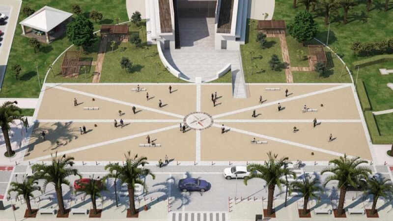 Marsala, nuova Piazza dei Mille con fontana e verde