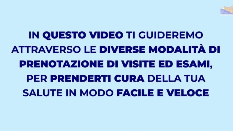 In un video l’Asp di Trapani spiega come prenotare una visita al Cup [Video]