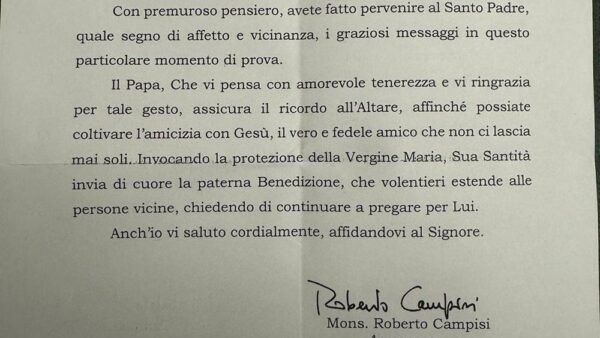 Trapani. I bambini scrivono al Papa e ricevono la risposta. Commozione in parrocchia