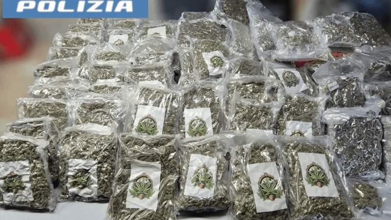 Catanese in manette, trovato con 60 chili di marijuana e hashish