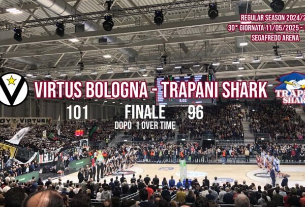Trapani Shark, che cuore: Virtus vince solo all’overtime [Highlights]