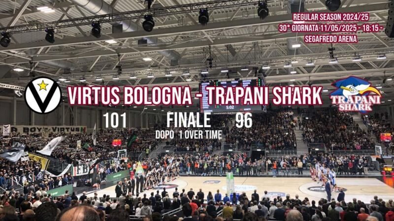 Trapani Shark, che cuore: Virtus vince solo all’overtime [Highlights]