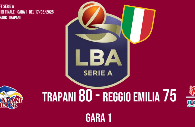 Trapani batte Reggio Emilia 80-75 in Gara 1[Highlights]