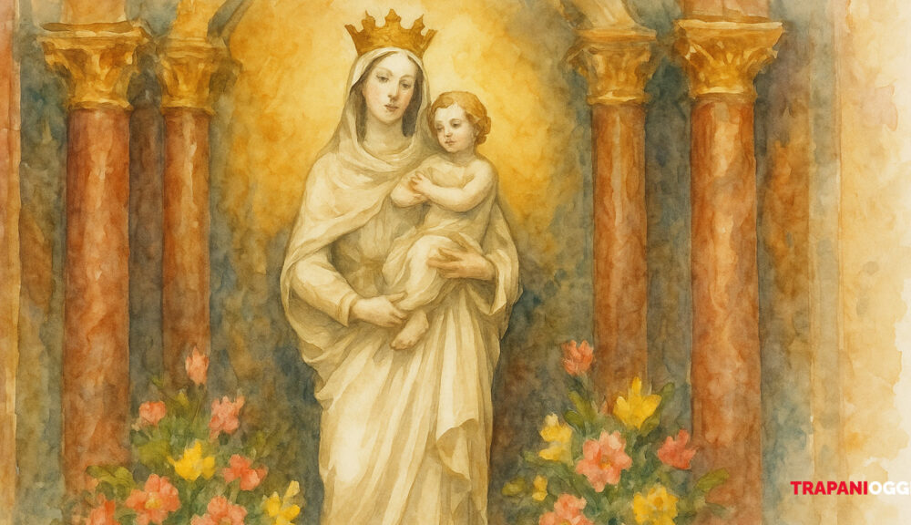 quadro ispirato madonna trapani