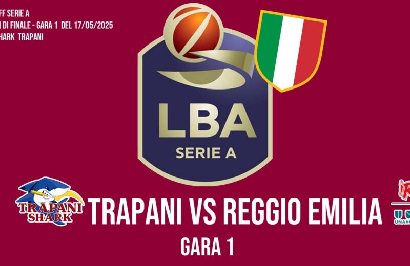 Trapani, è tempo di playoff: Shark all’assalto di Reggio Emilia