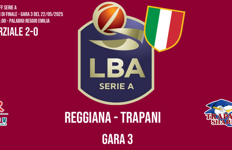Trapani sogna la semi finale, Reggio si affida al PalaBigi