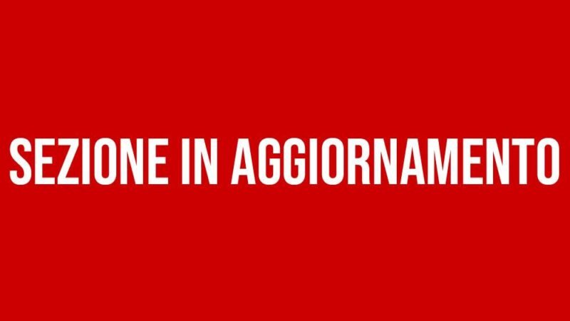 Sezione in Aggiornamento