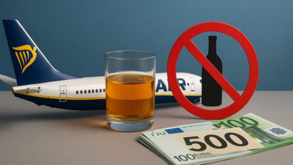 Ryanair: multe da 500€ per chi beve troppo