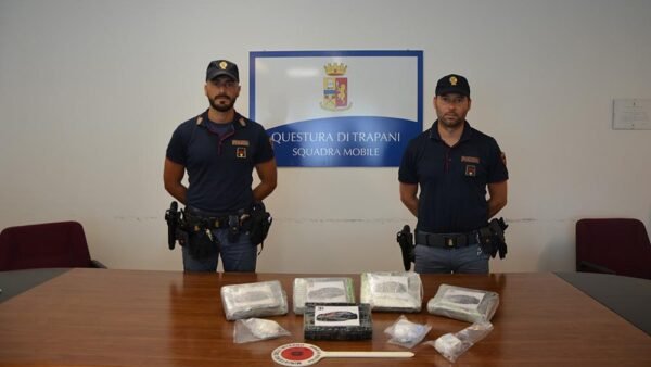 Trapani: incensurato arrestato con sei chili di cocaina