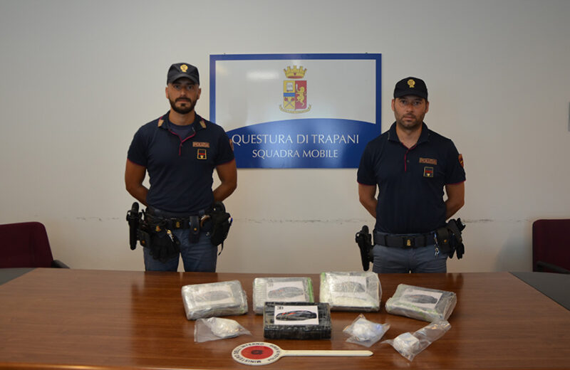 Trapani: incensurato arrestato con sei chili di cocaina