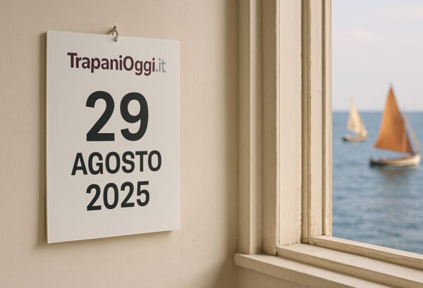 Calendario 29 agosto 2025 TrapaniOggi con vista mare e barche a vela
