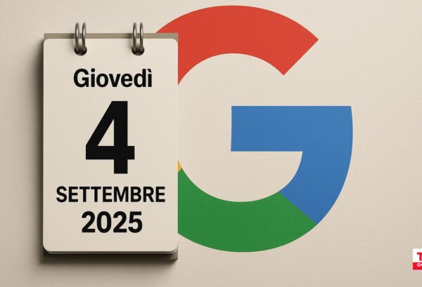 Calendario 4 settembre 2025 con logo Google sullo sfondo