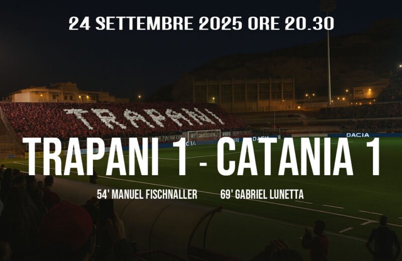 Derby di Sicilia Trapani-Catania 1-1 risultato finale 24 settembre 2025