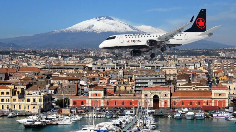 aereo air canada ed etna