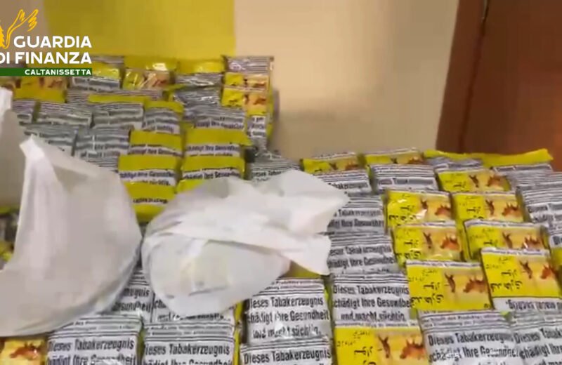 Maxi sequestro di tabacco a Caltanissetta