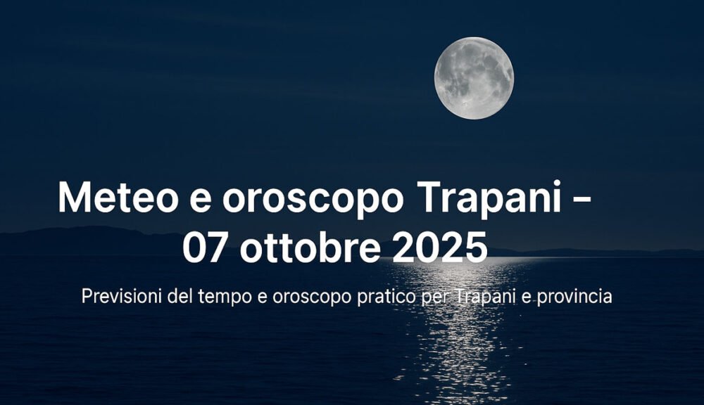 Luna piena sul mare di Trapani nella notte d’ottobre