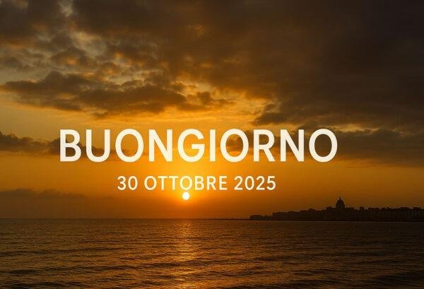 Alba sul mare di Trapani – Buongiorno 30 ottobre 2025