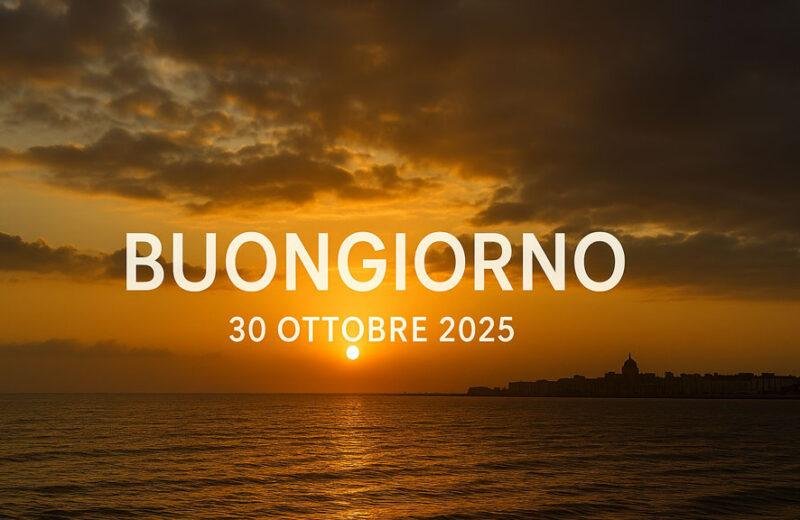 Alba sul mare di Trapani – Buongiorno 30 ottobre 2025