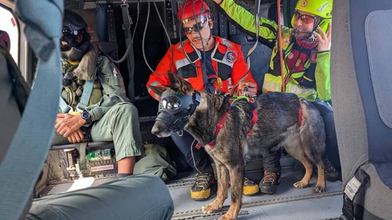 Esercitazione congiunta di 82° Centro S.A.R., C.N.S.A.S. Sicilia e Carabinieri