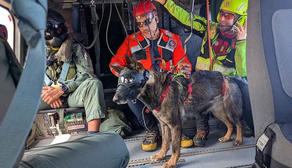 Esercitazione congiunta di 82° Centro S.A.R., C.N.S.A.S. Sicilia e Carabinieri