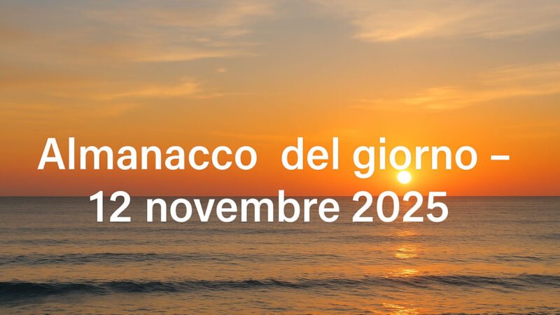 ALMANACCO 12 11 2025