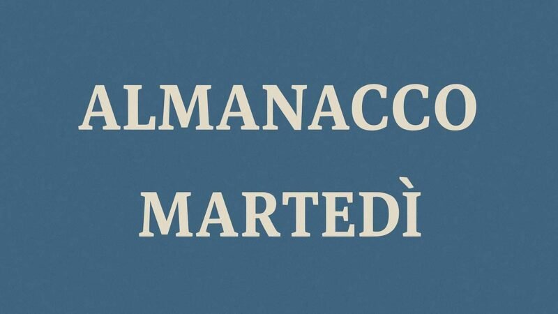 ALMANACCO MARTEDI