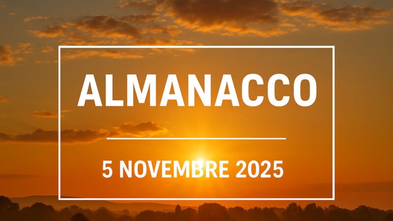 almanacco 05 novembre 2025