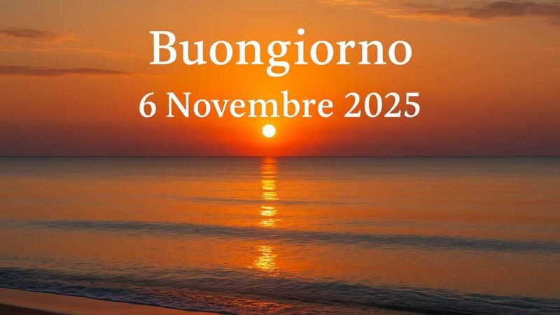 Alba sul mare a Trapani – Buongiorno 6 novembre 2025