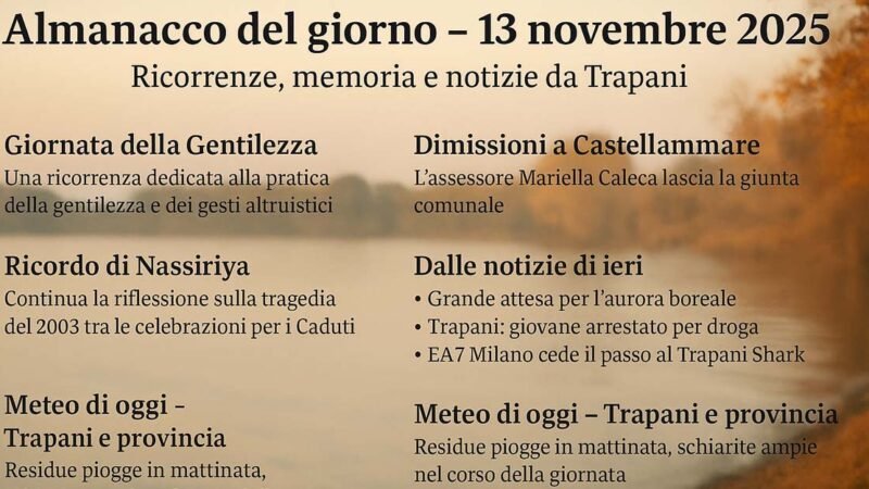 almanacco 13 11 2025